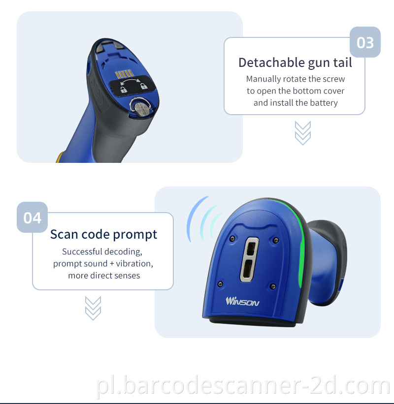 Winson ST10-71FA-BTU Ultra-Rugged Scanner Scanner Producencje skanera kodów kreskowych przemysłowych